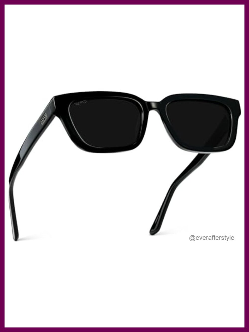 Polarized Rectangular Acetate Sunglasses with UV Protection